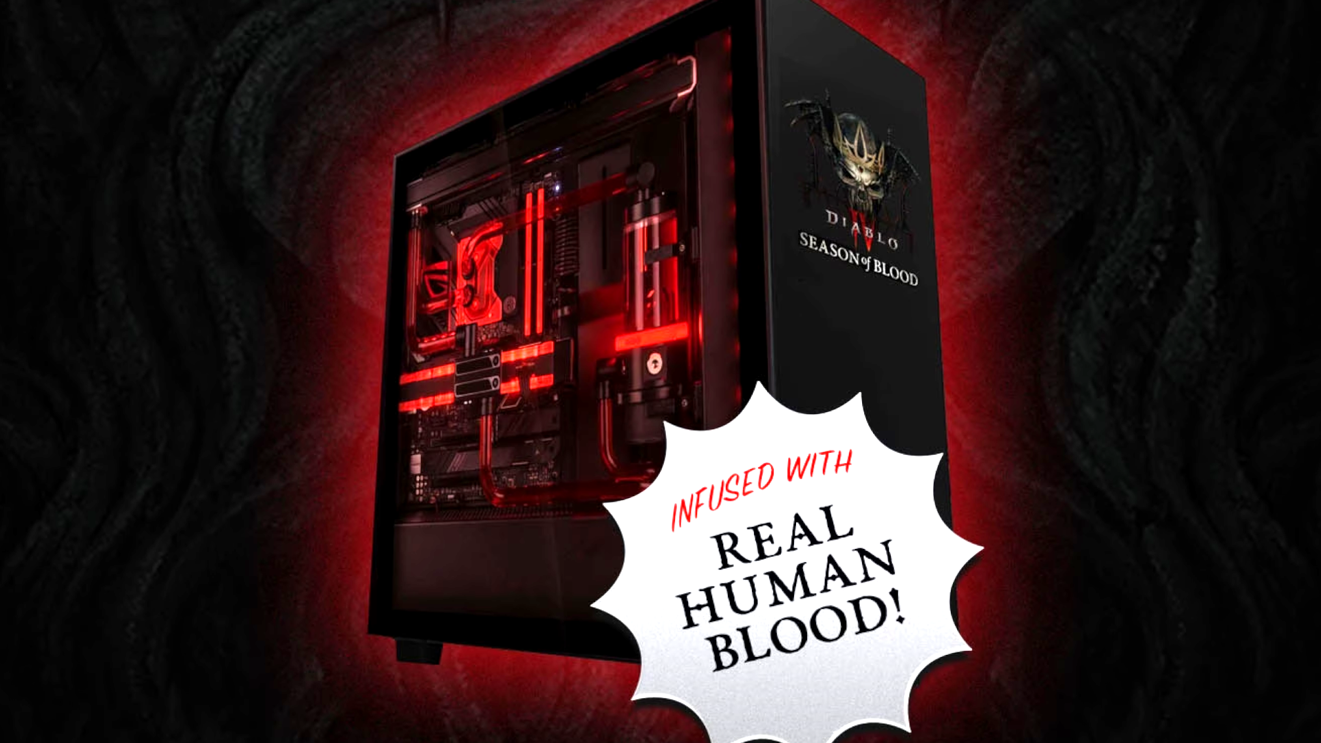 Blizzard’s latest stunt asks Diablo 4 players to donate 666 quarts of blood, then goes full demon by offering a PC ‘infused’ with real human blood