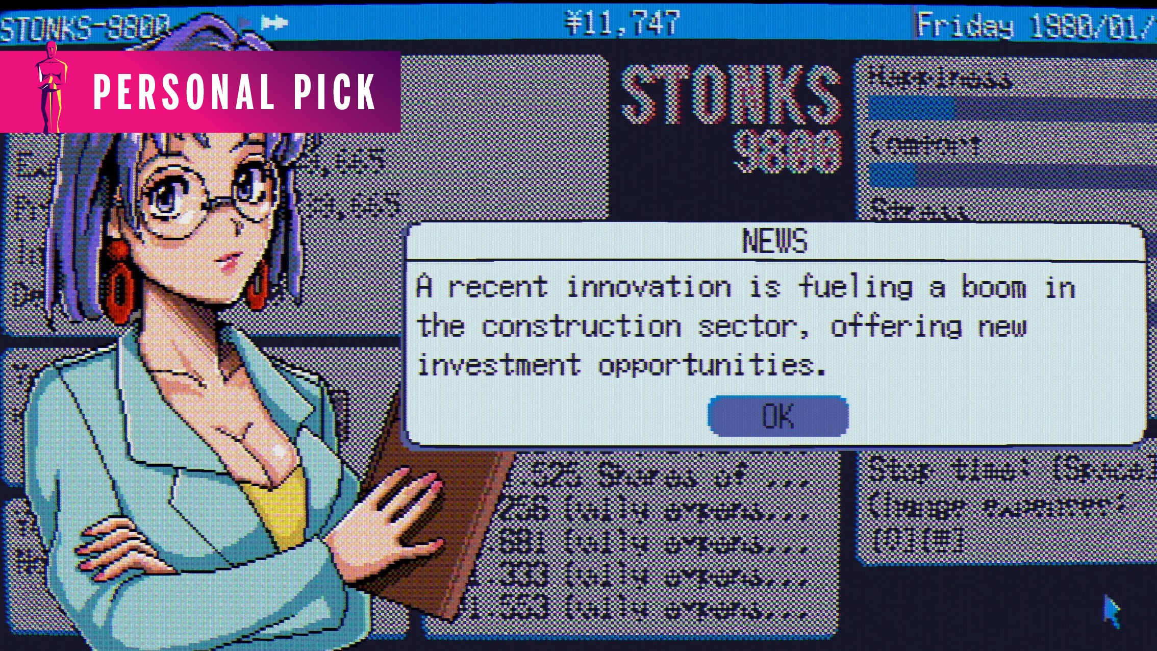 Anime finance sim Stonks-9800 is the best game you didn’t play this year