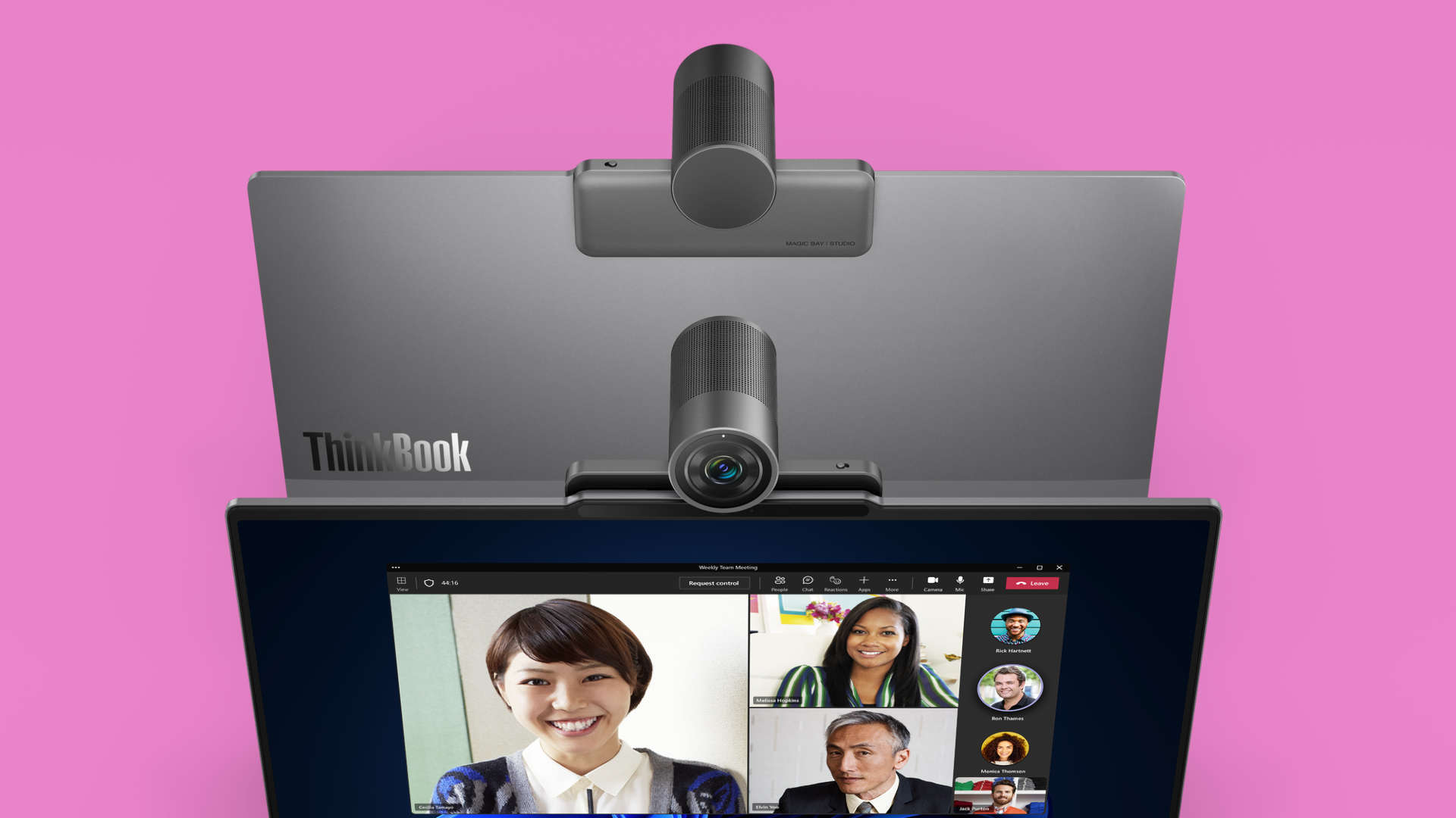 Lenovo’s Magic Bay means you can add a monster-sized removable webcam, a handy dandy perfume pump, or dedicated emoji screen to your new ThinkBook laptop