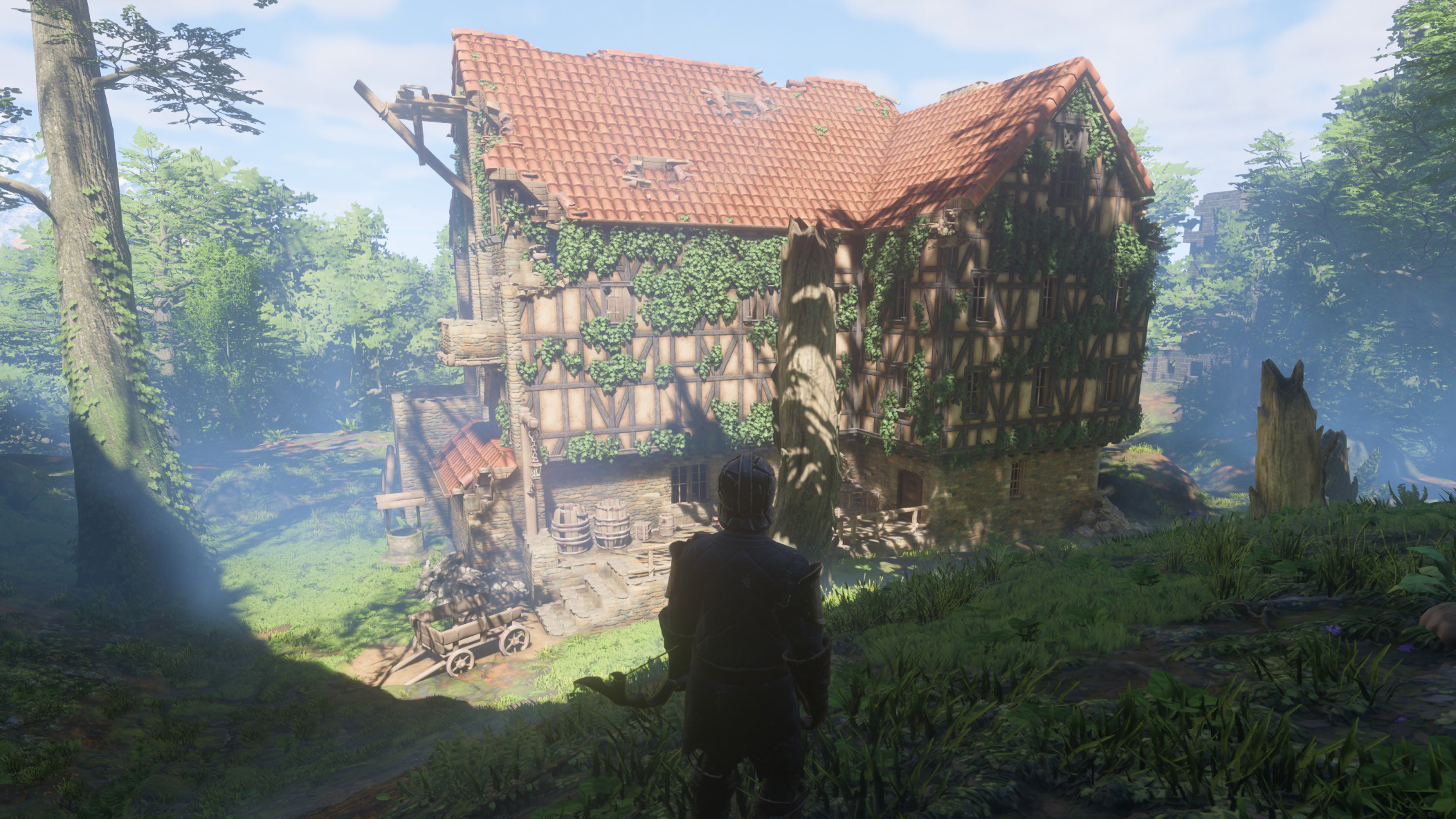 If you’re looking for a new base in Enshrouded, this three-story tavern with a 25 comfort buff is the perfect fixer-upper