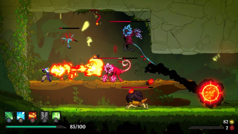 Spiritfall is an action roguelike with the combat of a platform fighter