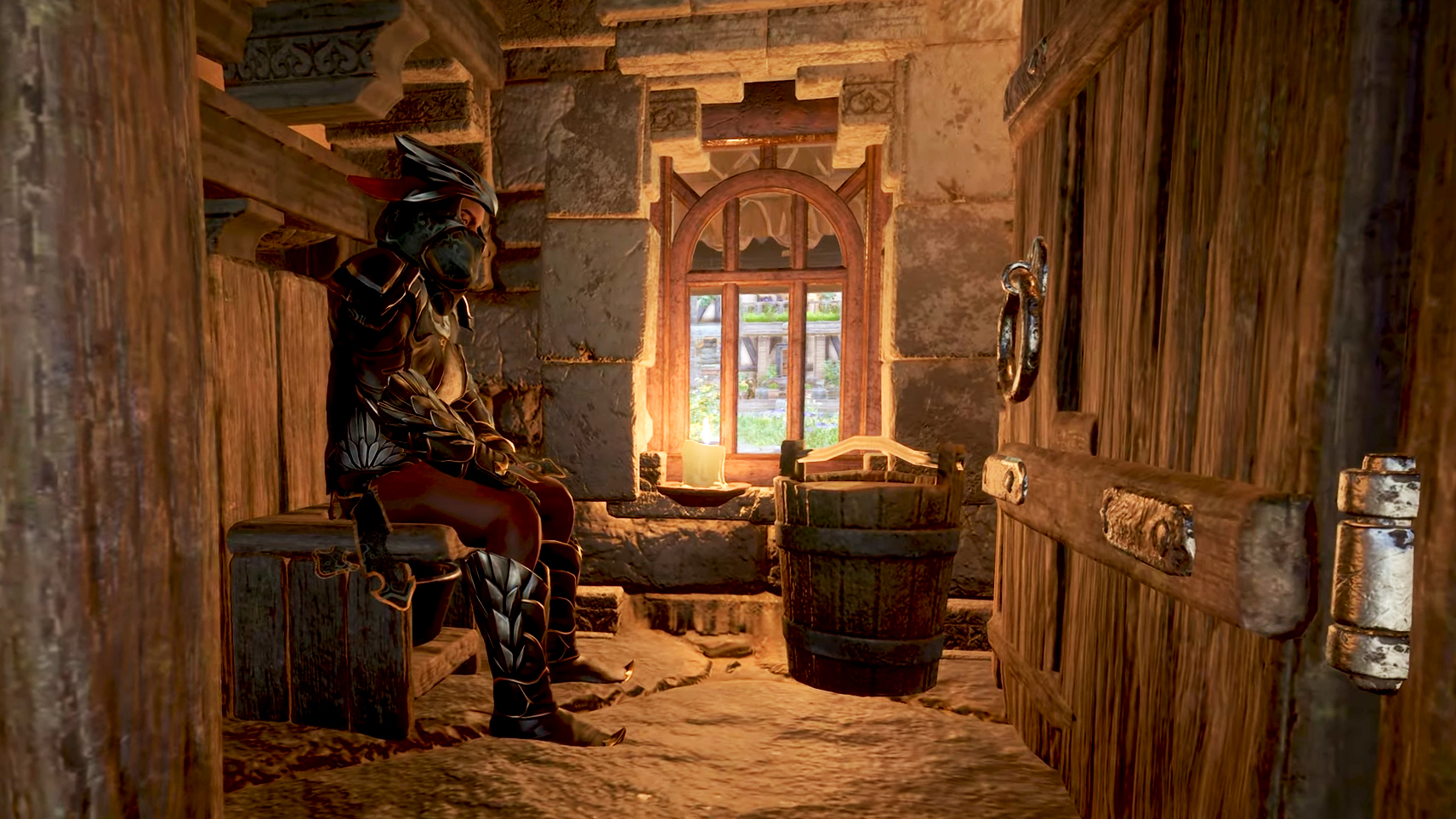 The first big Enshrouded update has ‘a brand new spooky NPC,’ also you can sit on toilets now