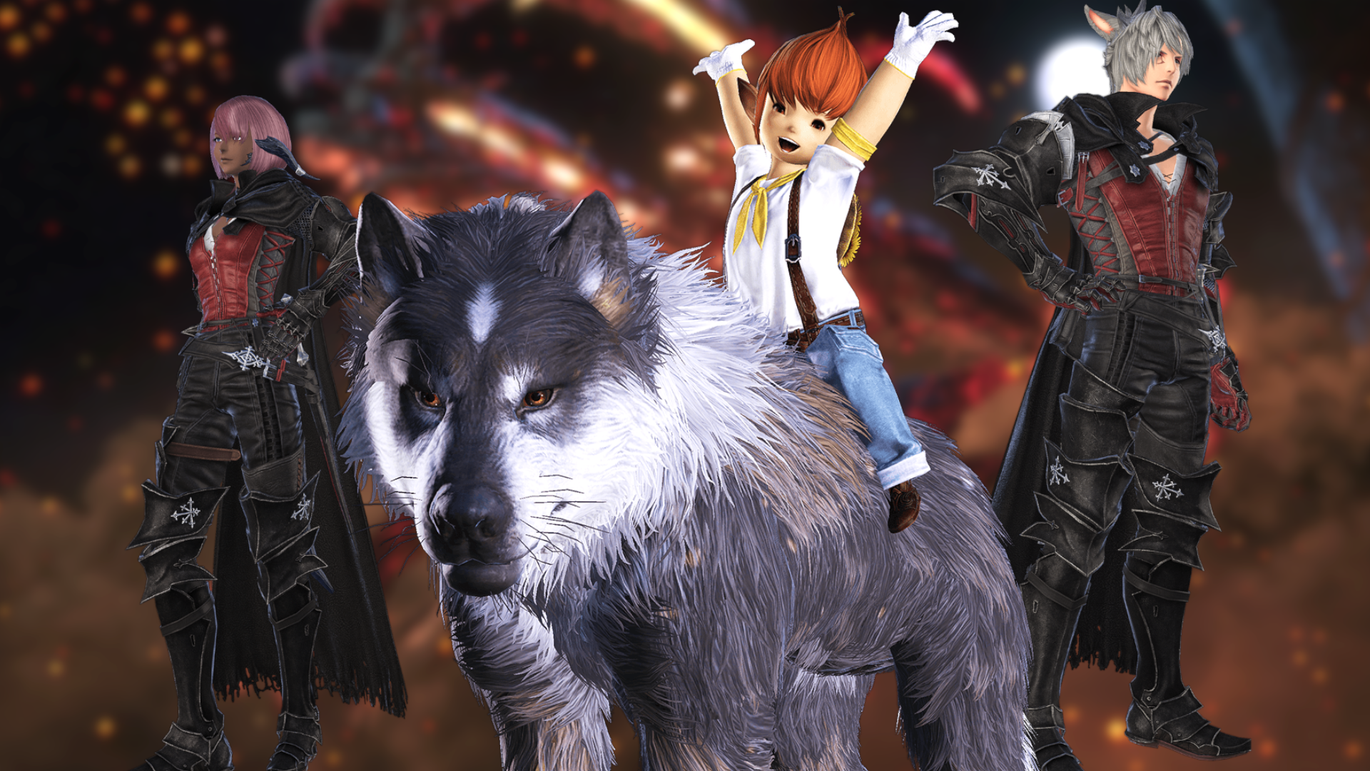 Final Fantasy 16 isn’t on PC yet, but you can get the full Clive experience in FF14 right now by wearing his clothes and riding his dog, via the new crossover event