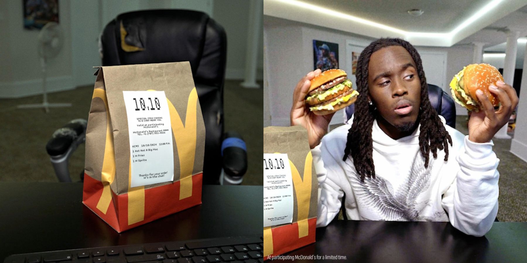 Kai Cenat x McDonald’s Exclusive Celebrity Meal: Chicken Big Mac