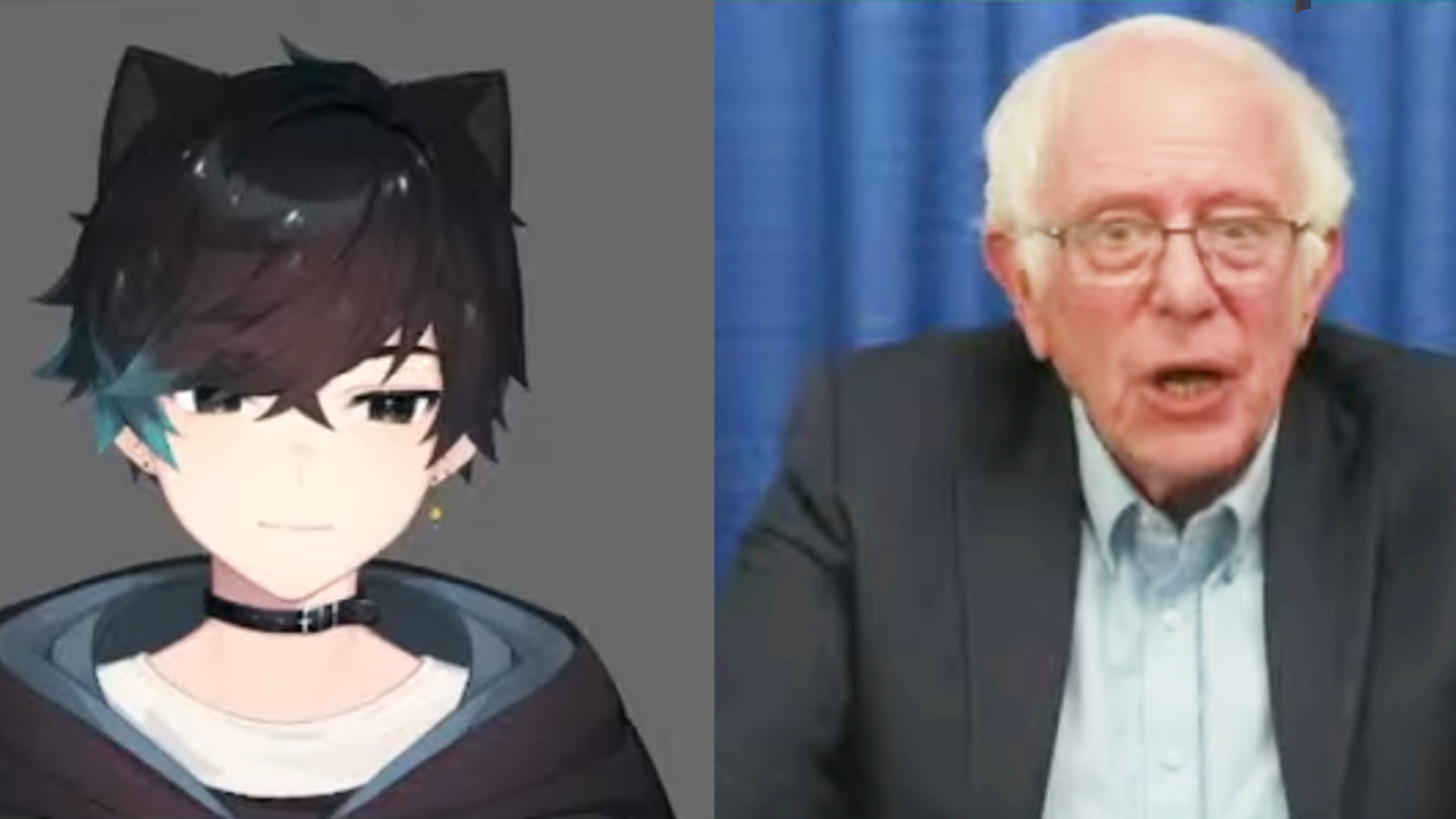 An anime catboy just taught Bernie Sanders what vtubers are during a Twitch stream