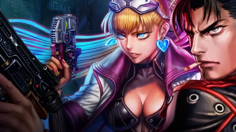 Neon Inferno is half cyberpunk Contra, half gallery shooter