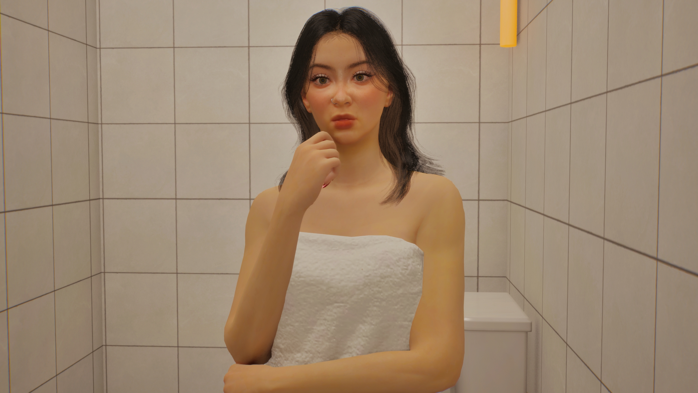 Turns out Inzoi’s inhabitants wear towels in the shower because pixelating them Sims-style was too saucy: ‘We actually tested this ourselves during development, so you can trust us’