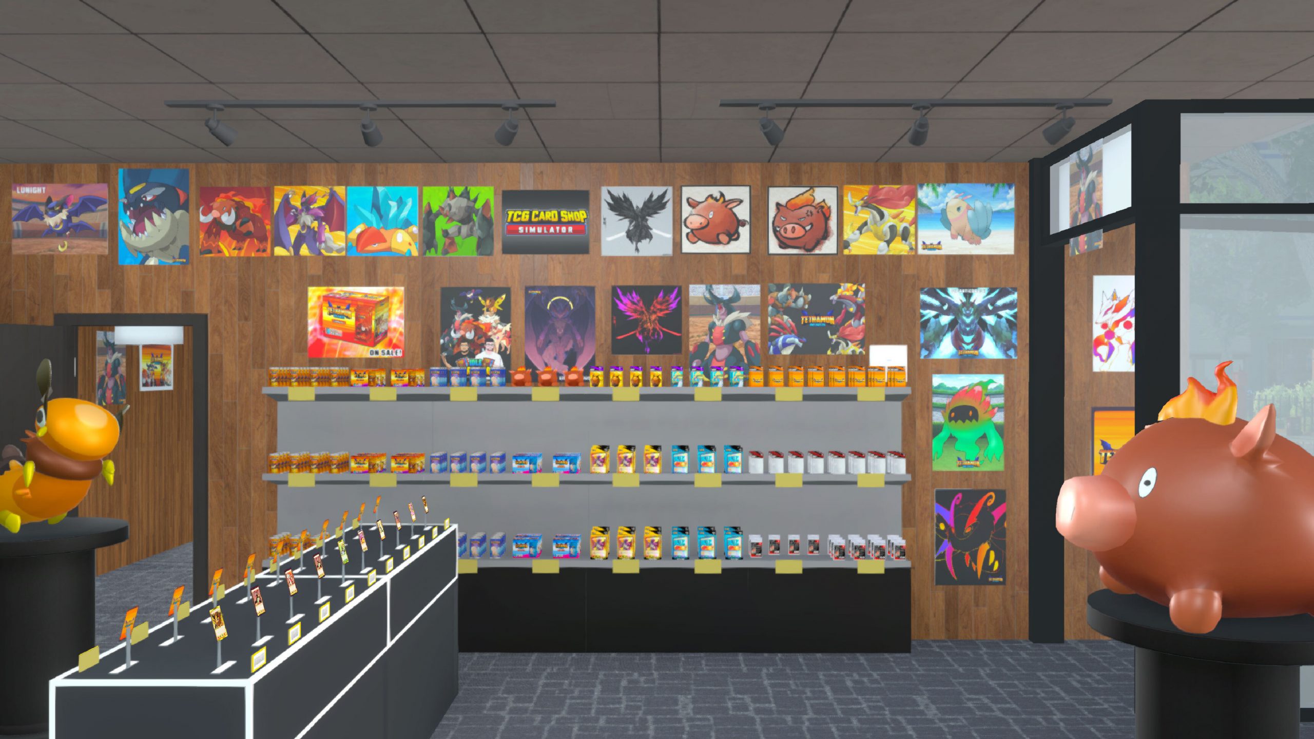 TCG Card Shop Simulator finally adds the ability to decorate our stores, and suddenly all my profits are being spent on adorable Pigni posters