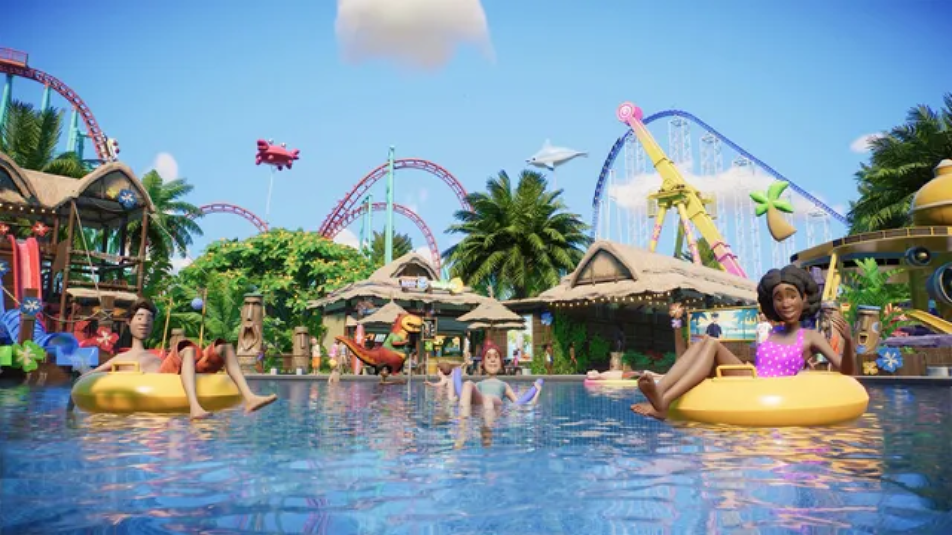 Planet Coaster 2’s spring roadmap splashes down, with ’round-bottomed flumes’ coming in March and buildable restaurants arriving in April