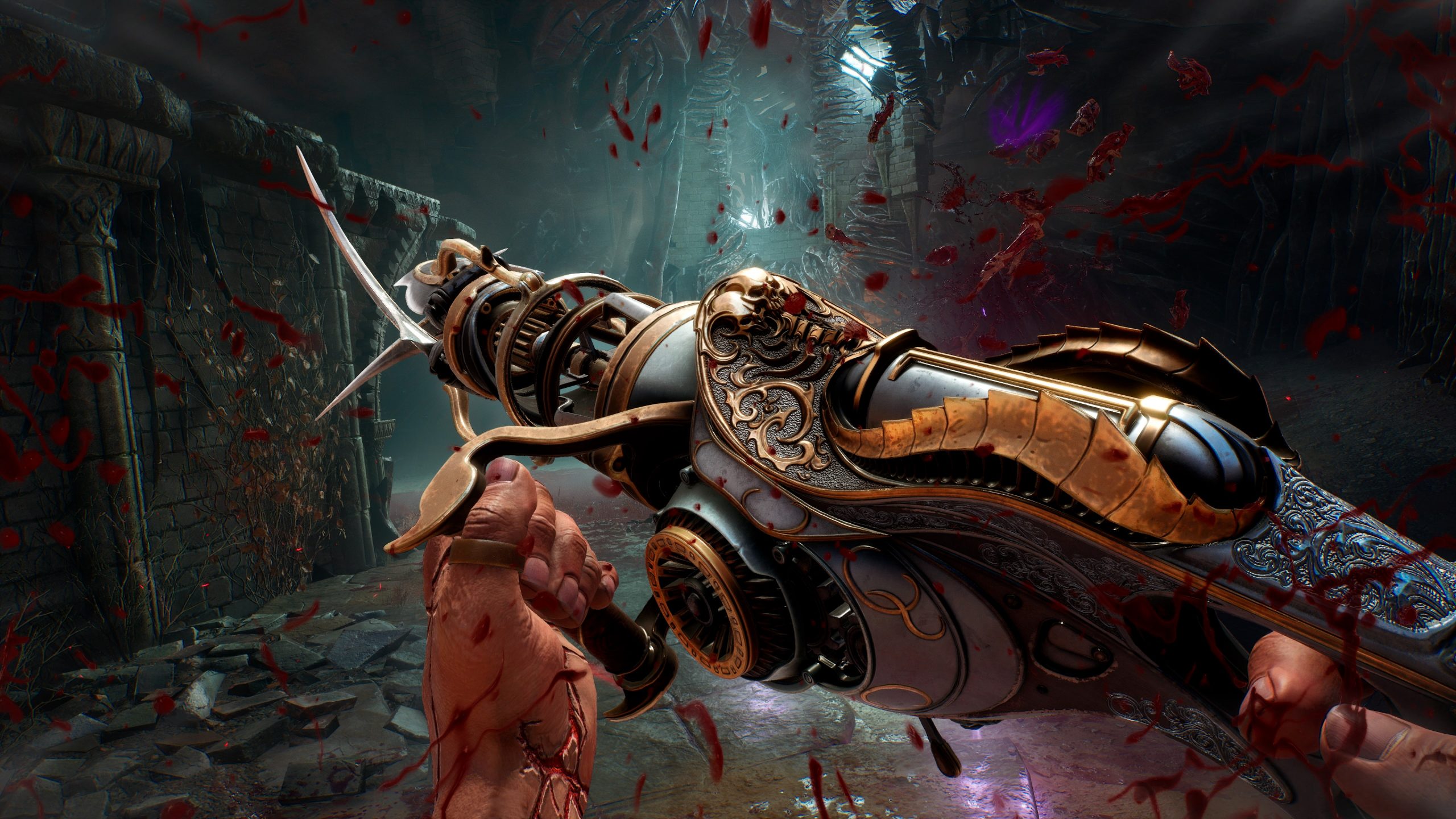 Painkiller’s new weapons trailer gives us a good look at the reboot’s guns, and I’m delighted to see that its iconic stake launcher still skewers enemies to walls