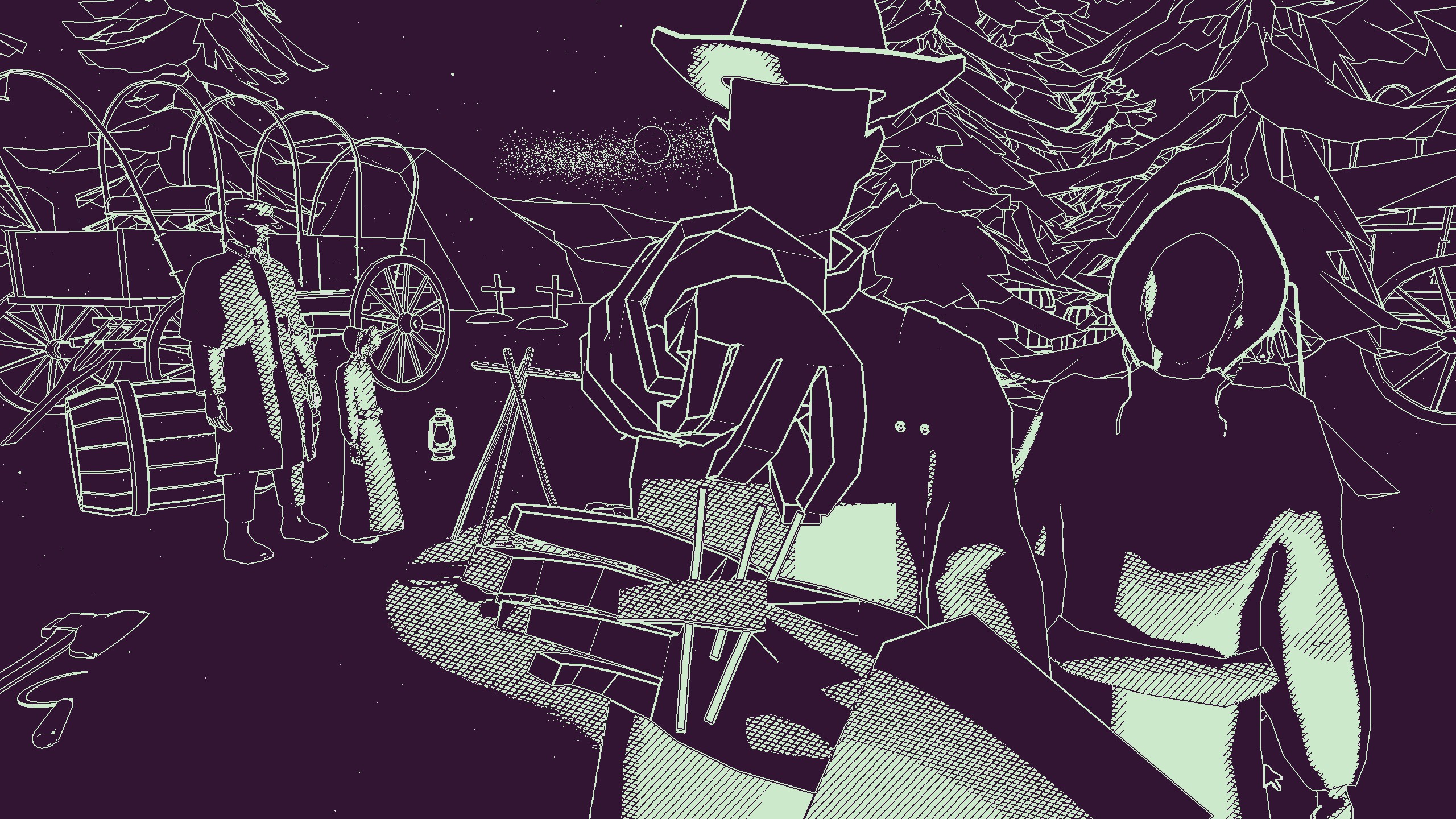 Wagon is a 1-bit card-based spiritual successor to survival classic The Oregon Trail, and wastes no time getting right into the cannibalism