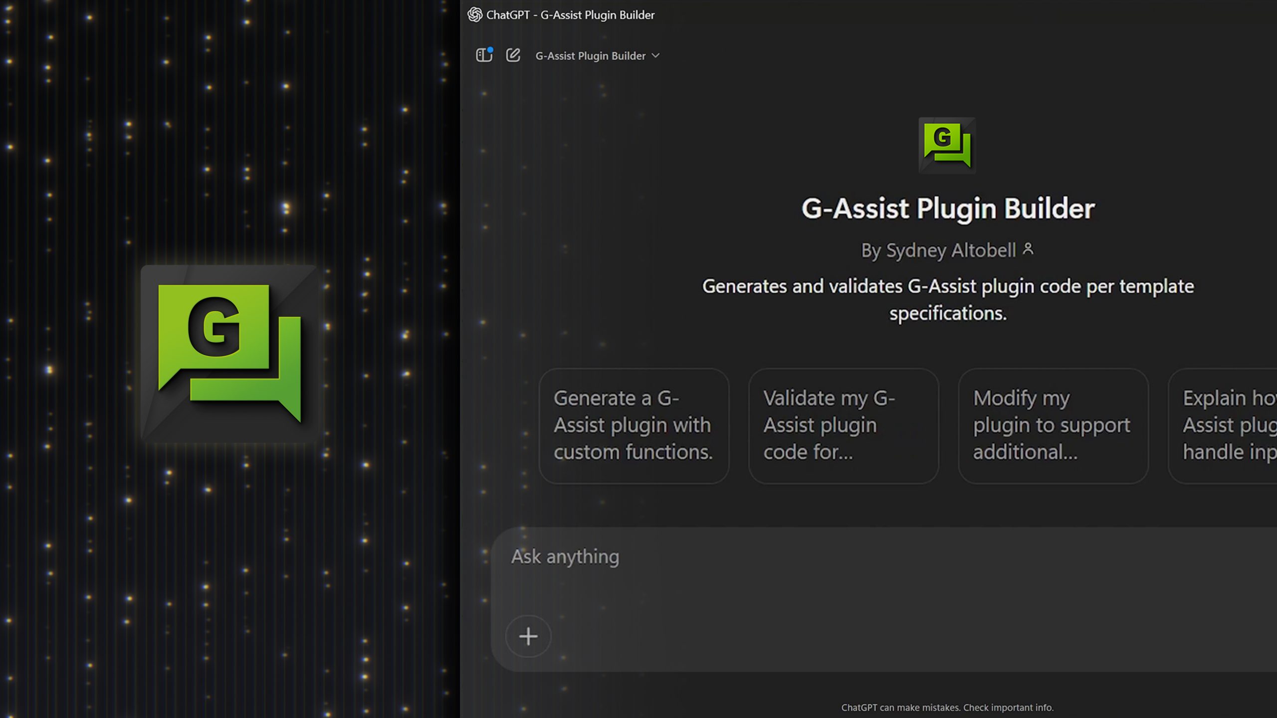Anyone can now make plugins for Nvidia’s promising G-Assist AI overlay, with options available for Spotify, Twitch, and more