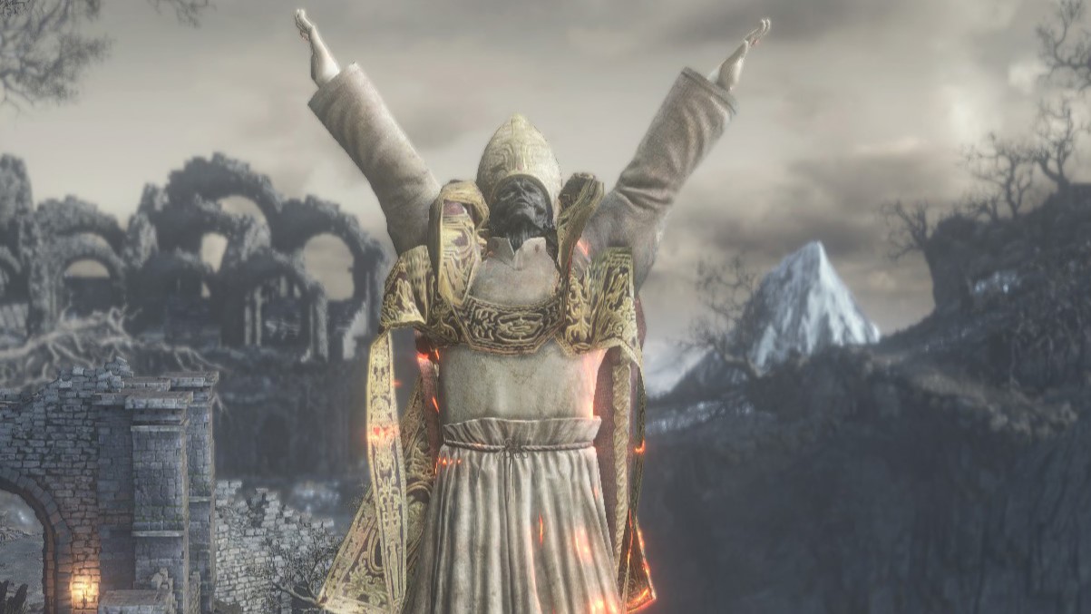 Spanish TV news uses Dark Souls 3 boss fight to illustrate, with 100% accuracy, how the conclave will elect a new Pope