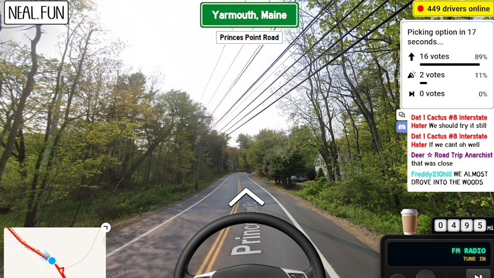 Grab 900 of your closest internet strangers and hit the road, online.