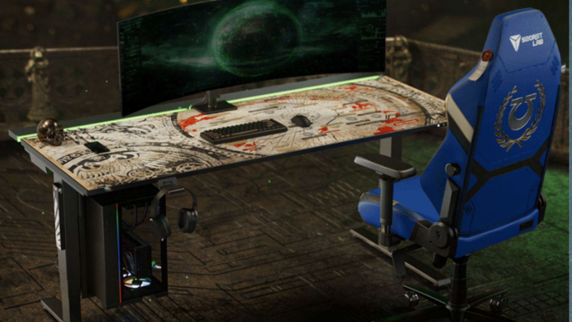 There’s a new Warhammer 40,000 version of our favorite Secretlab desk on the way but please don’t paint your minis on it