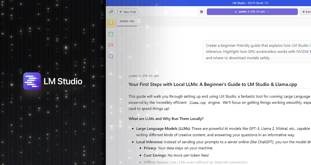 LM Studio Accelerates LLM Performance With NVIDIA GeForce RTX GPUs and CUDA 12.8