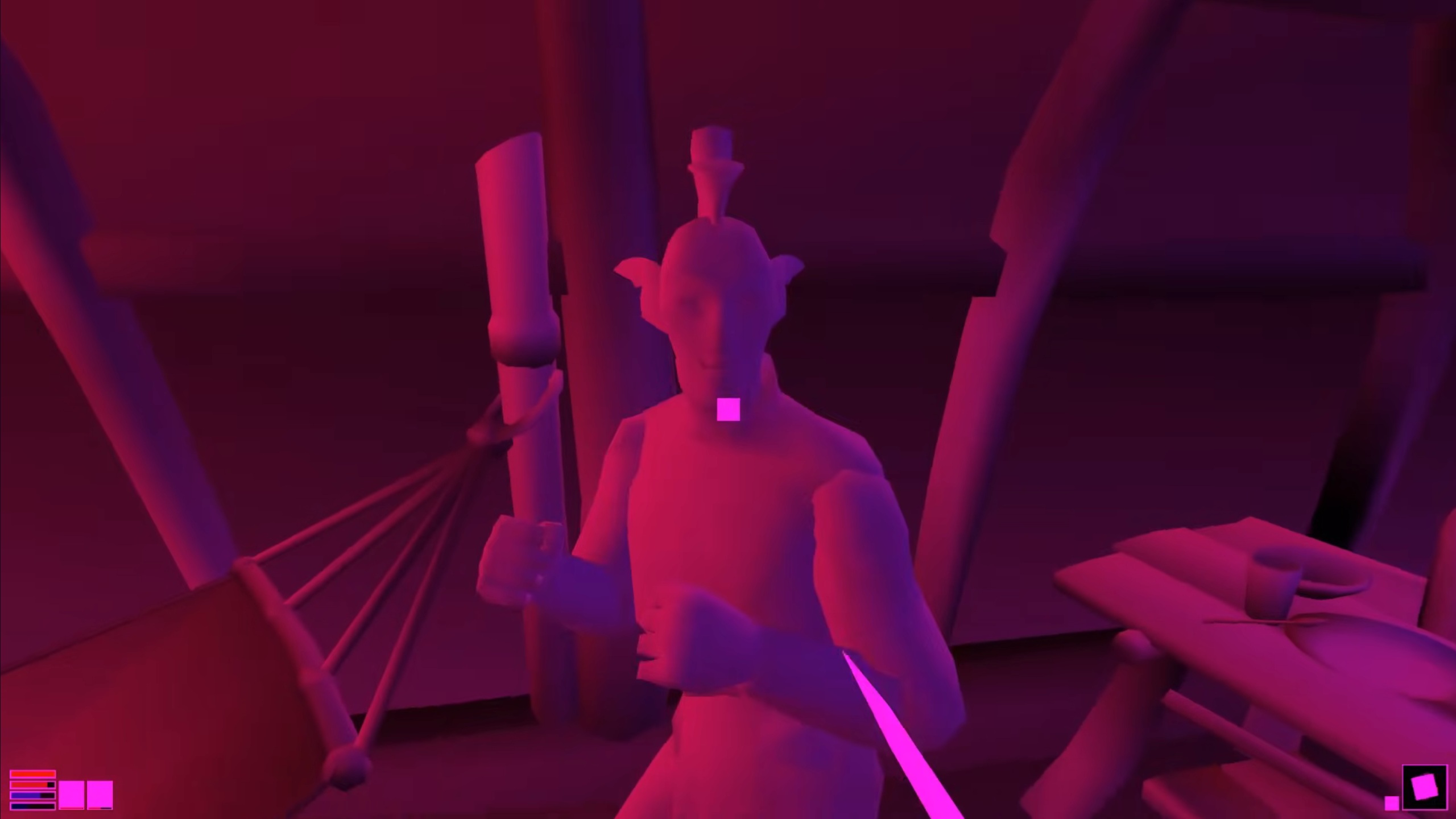 Morrowind with every texture deleted is a beautiful magenta fever dream