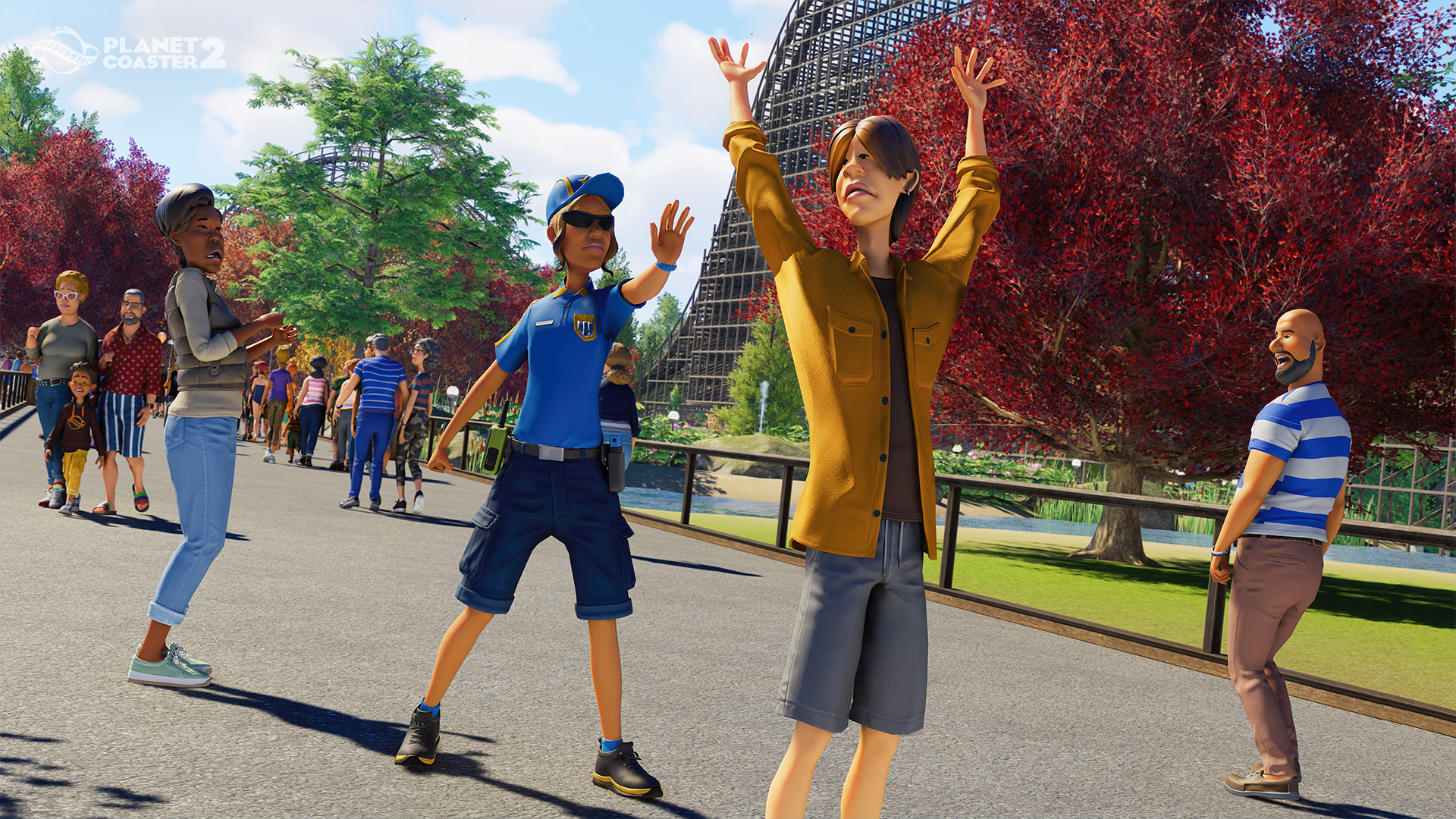 Planet Coaster 2’s latest update introduces crime and punishment to your theme park, adding pickpockets, vandals, and security guards to stop them