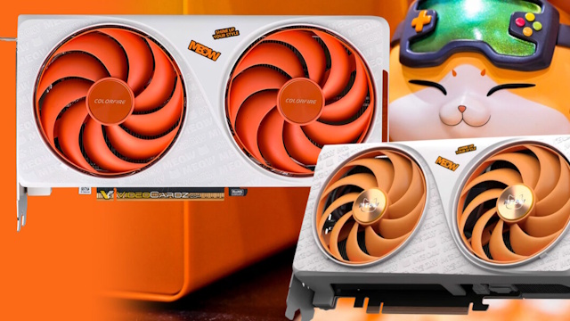 Colorful launches quirky Meow series GPUs with a bright orange RTX 5050 covered in cats