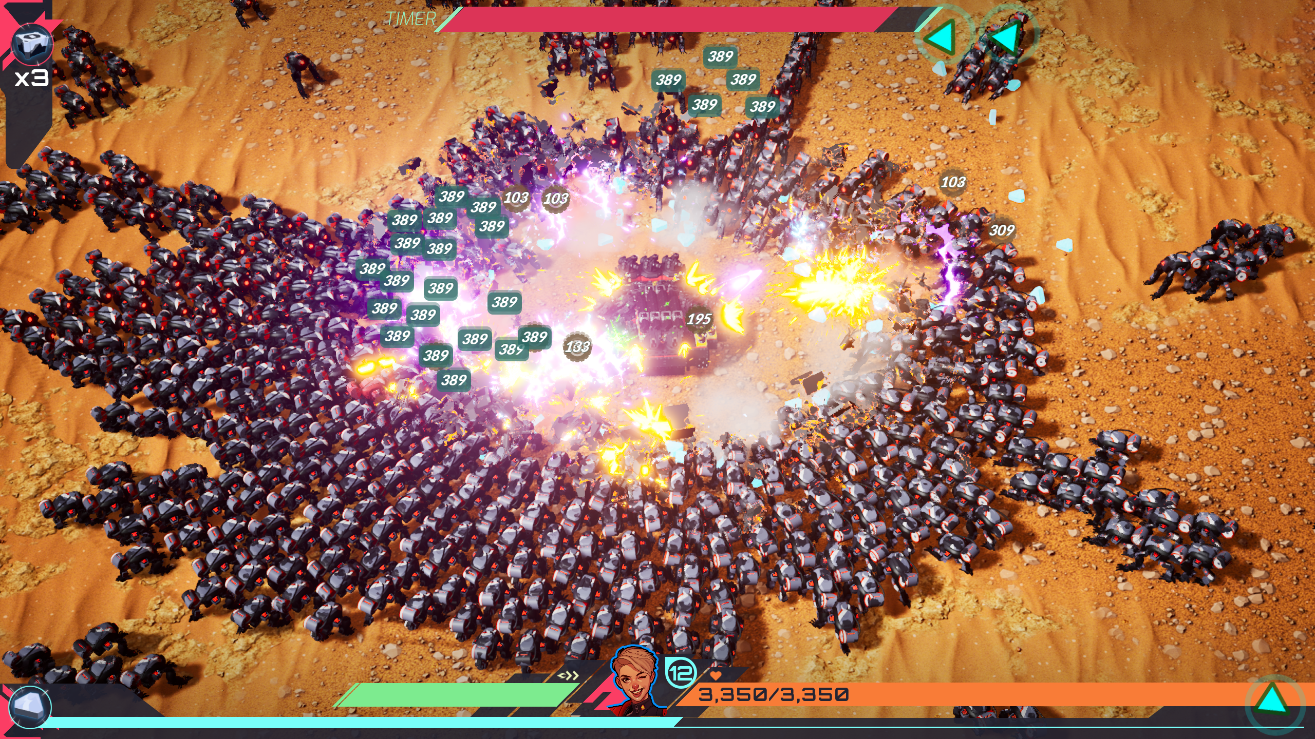 TerraTech Legion is basically like if you got to drop your own deadly LEGO car into Vampire Survivors