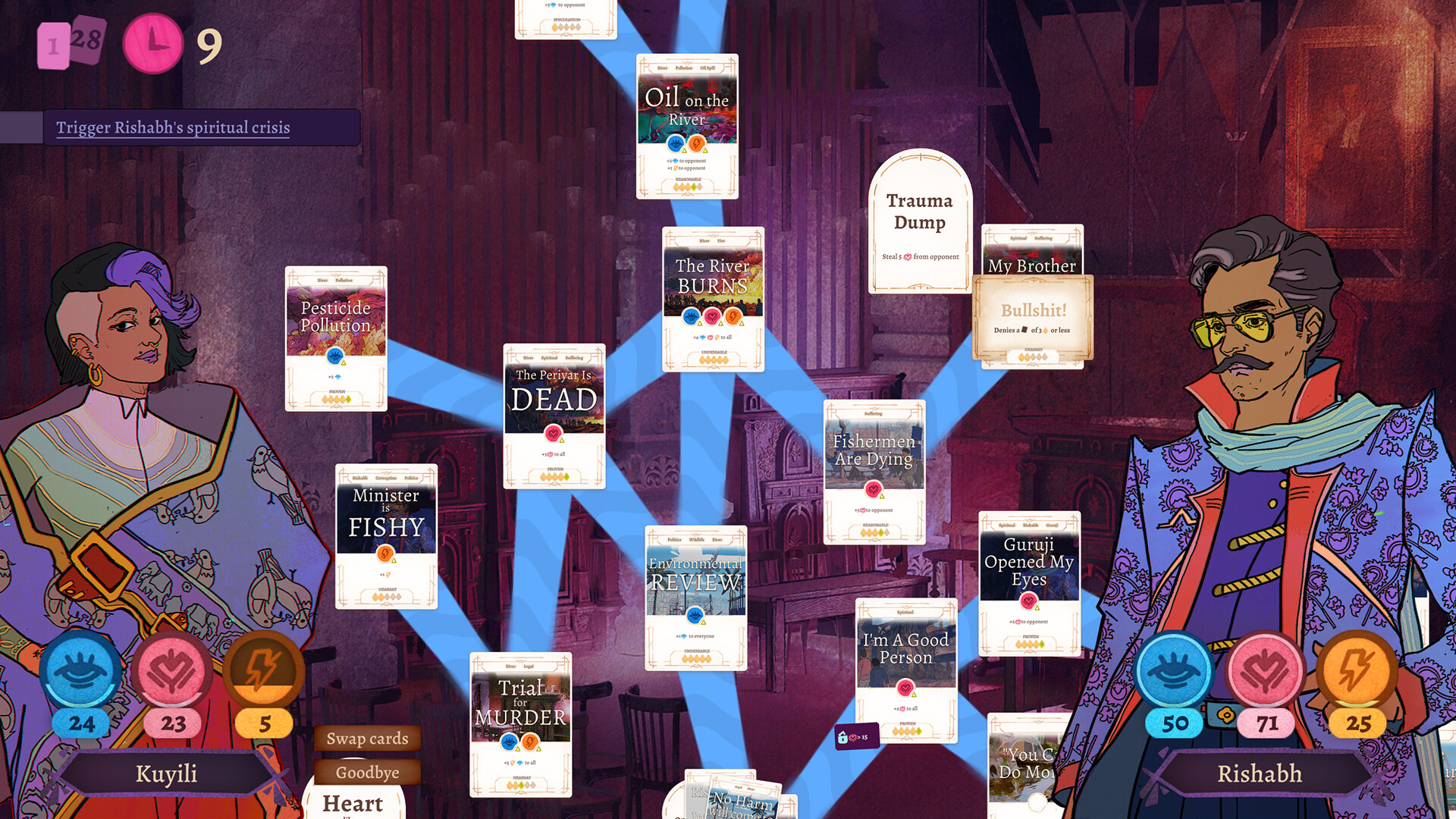 Ace Attorney meets Slay the Spire in this ‘courtroom deckbuilder’ about fighting for the rights of a murdered god