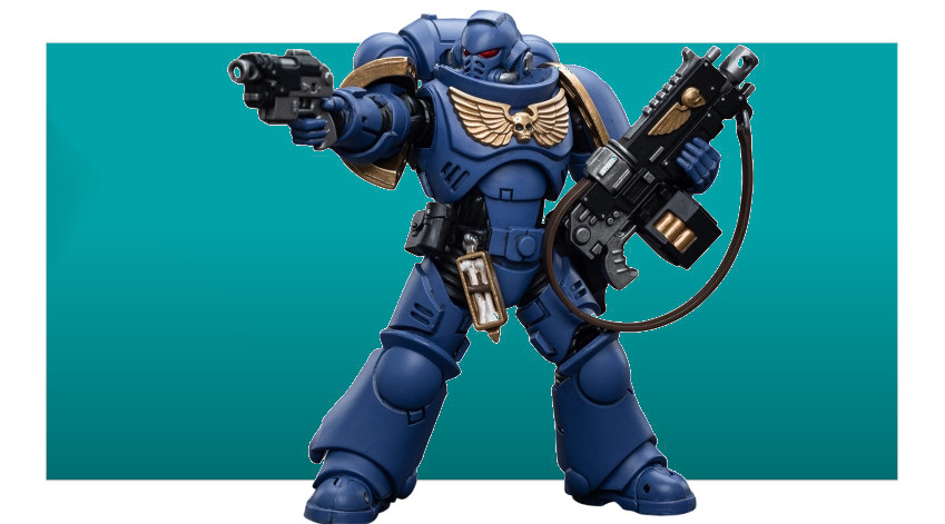 For just $16 you can get a little Warhammer 40k JoyToy action figure to guard your PC gaming desk this Prime Day
