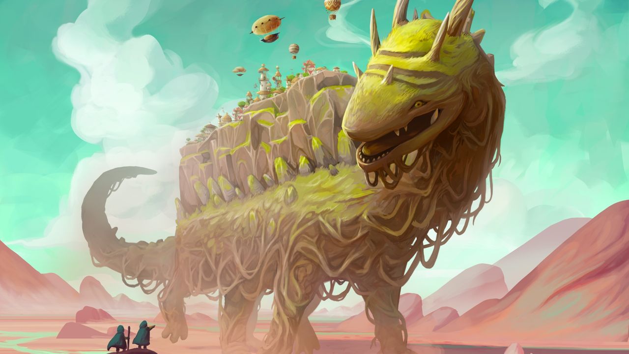 The game where you build a symbiotic village on the back of a giant monster is finally done