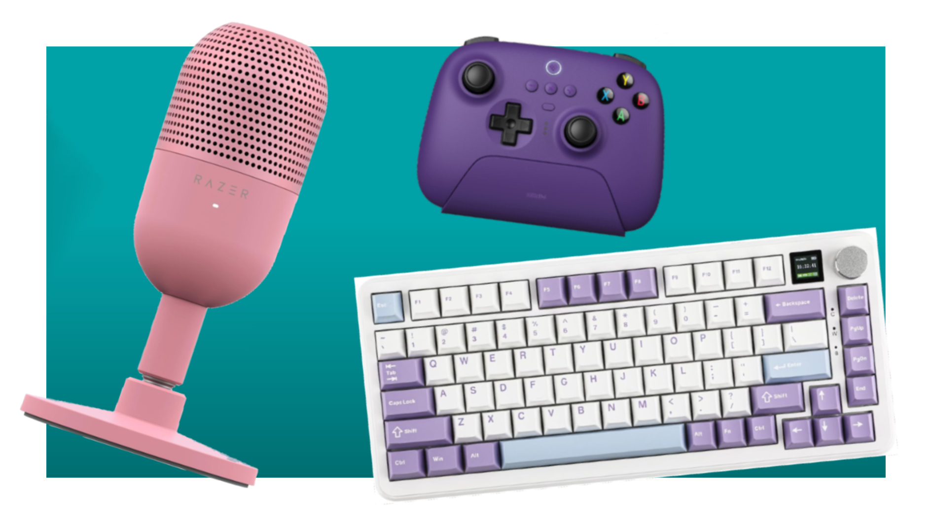 I’ve decided black and red gaming rigs are mega boring so let me brighten up your setups with some of the best deals on monochromatic pinks and purple peripherals instead