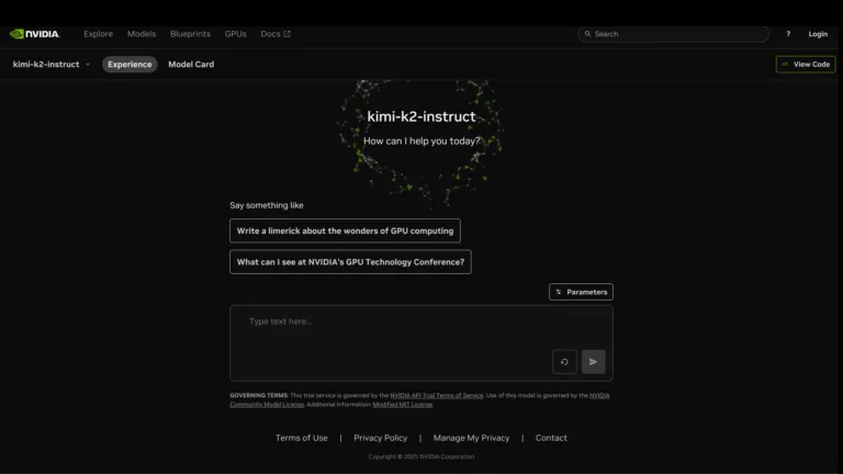 Kimi-K2-Instruct Now Available as NVIDIA NIM