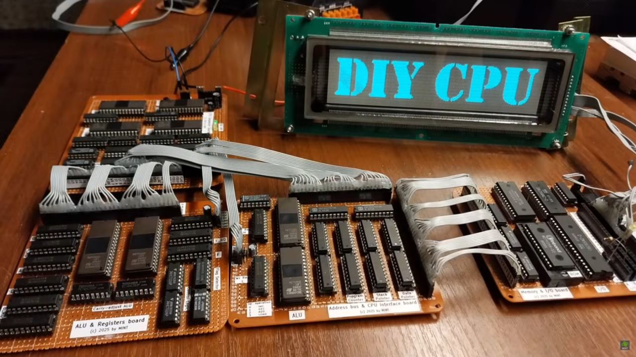 A DIY mad scientist from Poland built his own CPU out of dozens of ancient memory chips
