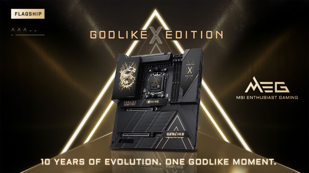 MSI is celebrating 10 years of Godlike extravagance with a gold-trimmed AMD motherboard—to go with your golden graphics card and RAM, naturally