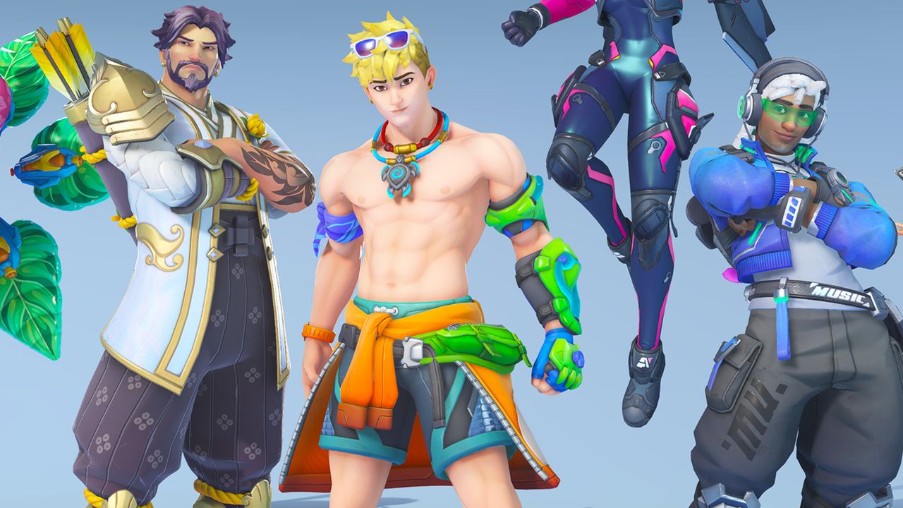Overwatch 2 dips its toes into the horny pool with swimsuit skins and a shirtless new healer for its next season