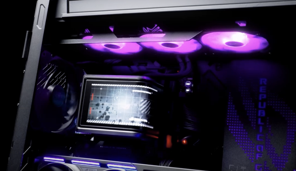 Asus heard you like screens, so it put a curved ‘3D effect’ OLED screen on your CPU water cooler