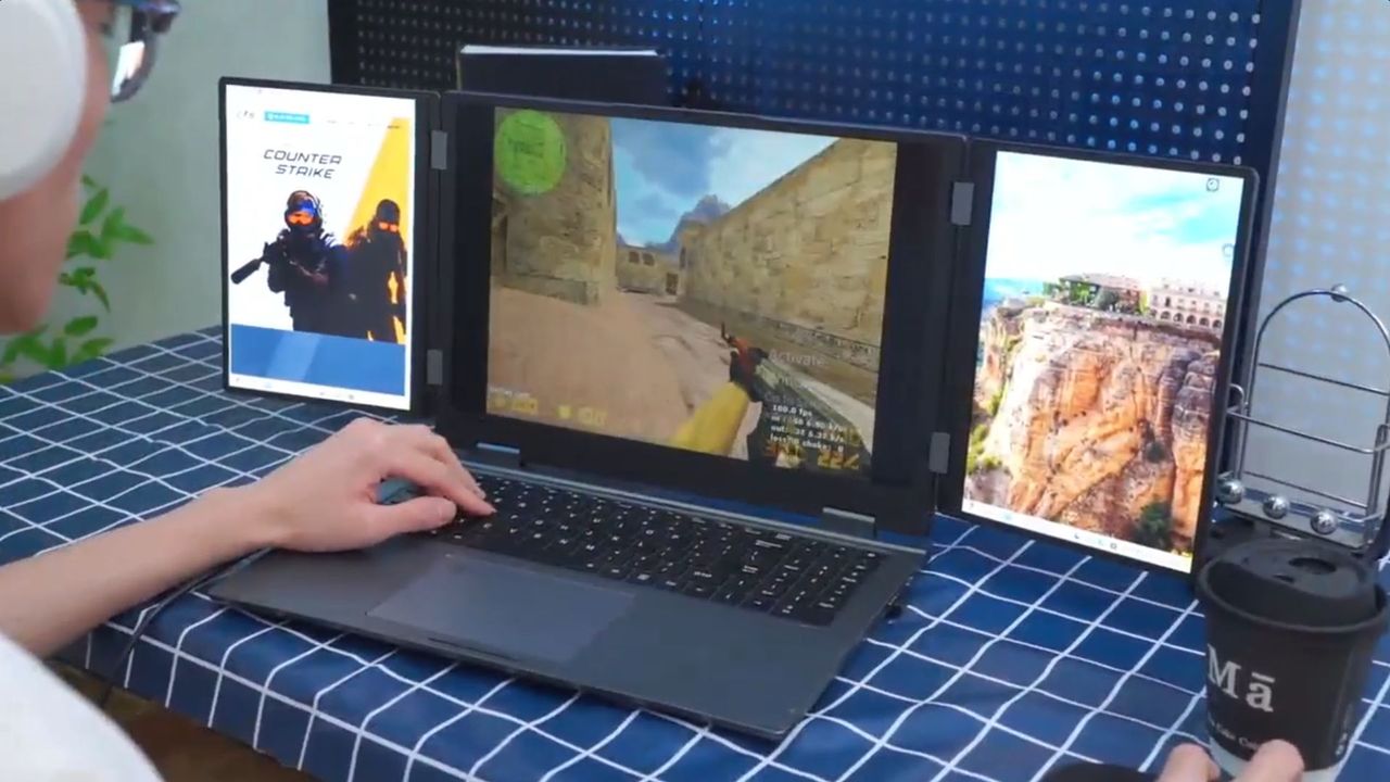 A laptop brand I’ve never heard of beat Razer’s Project Valerie to the market with a three-screen laptop