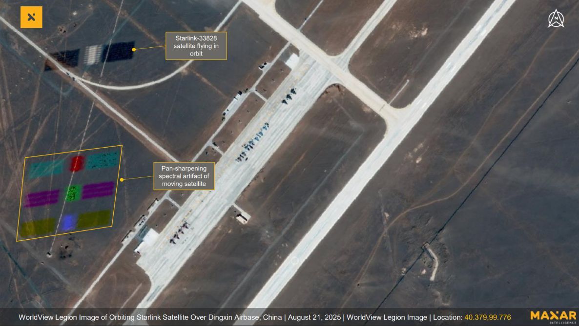 Satellite snaps Starlink passing underneath while taking candid shots of Chinese airbase: ‘a very rare instance, but not impossible!’