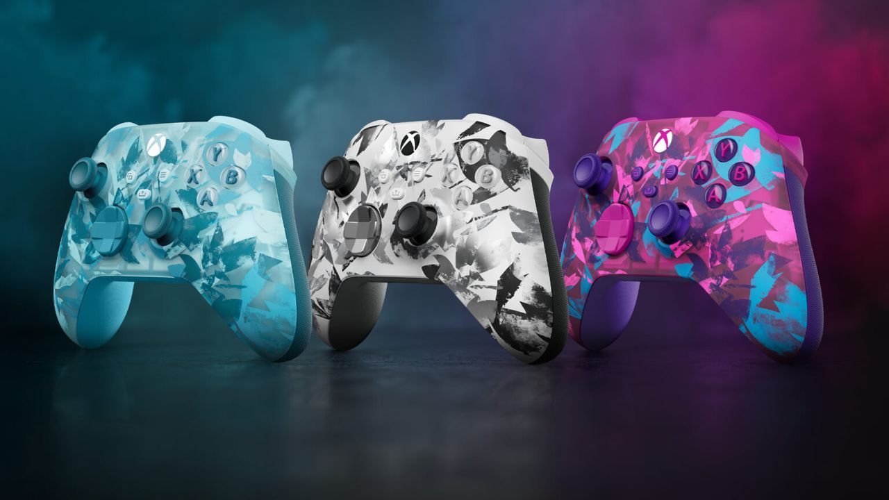 These stunning new Xbox Wireless Controllers use transparencies and reflections to create a shattered depth visage
