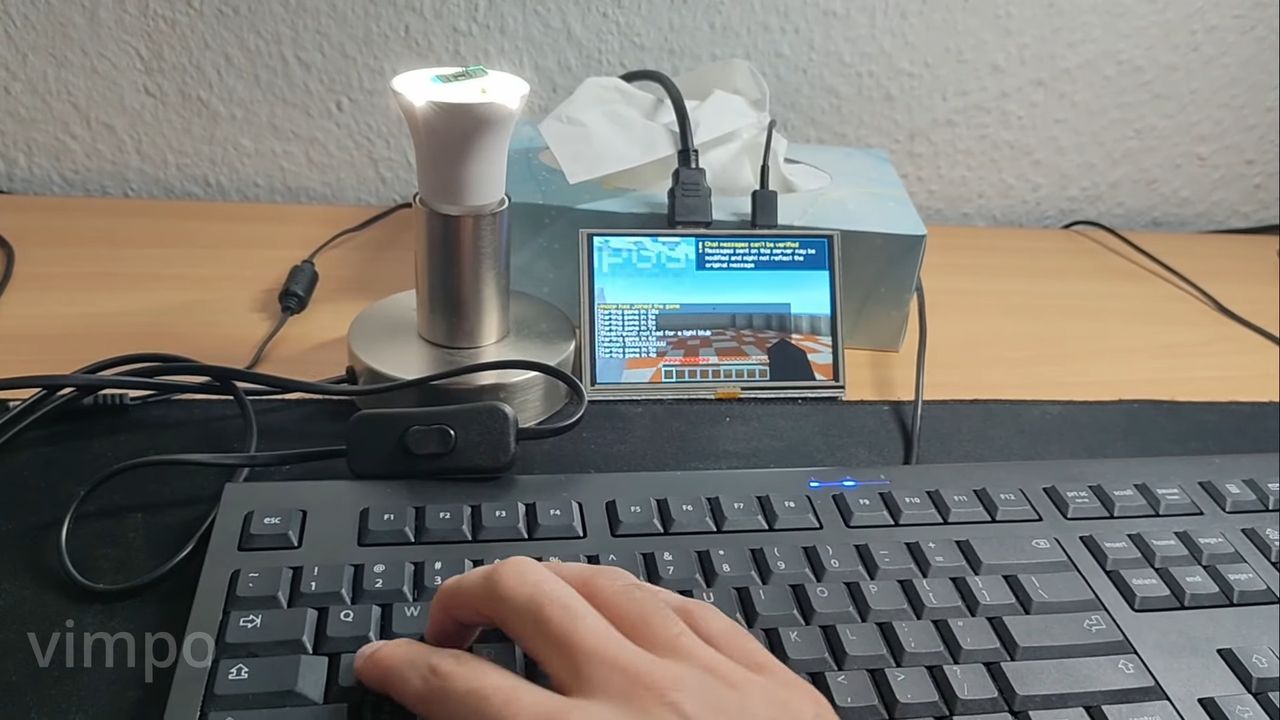 This bright spark built a 90 KB Minecraft server and got it running on a Wi-Fi-equipped lightbulb