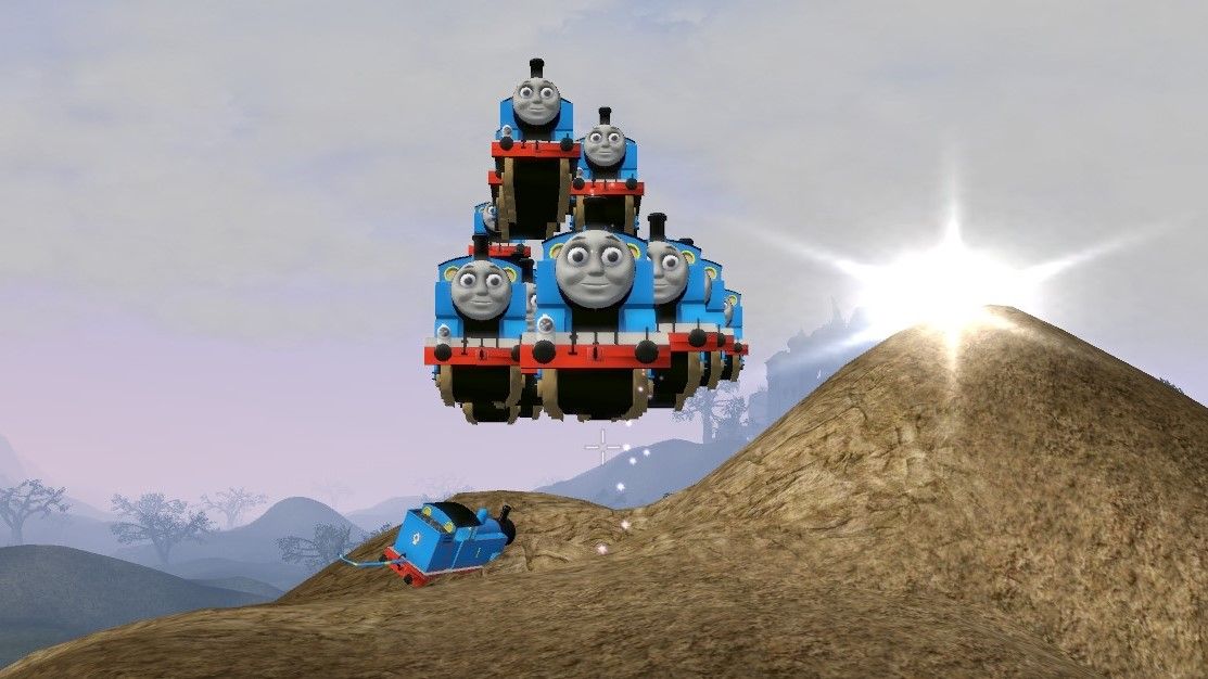 Hero modder who started the Thomas the Tank Engine meme with Skyrim thumbs his nose at ‘legal threats’ and ‘black vans with the Mattel logo’ by modding Thomas into Morrowind: ‘I have issues with authority’