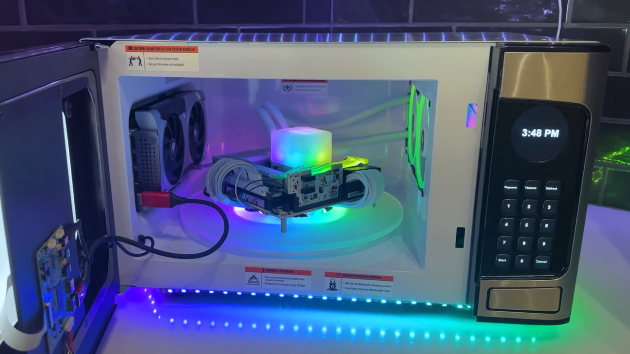 Toasty CPU? This microwave PC build demonstrates that you ain’t seen nothing yet