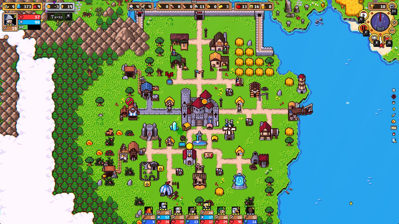 Build and defend your little time-looping castle town in Super Fantasy Kingdom