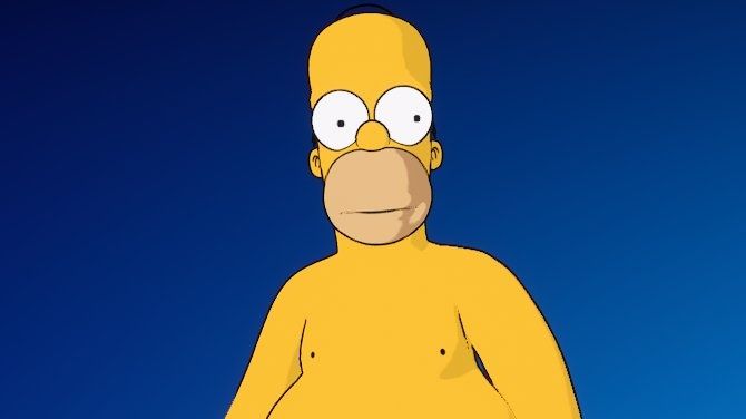 I spent years on a journalism degree to tell you Homer’s nipples have leaked in Fortnite