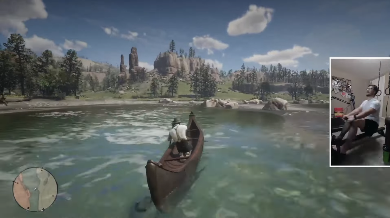 This super cool Red Dead Redemption 2 rowing machine mod might be the only thing that could get me to work out
