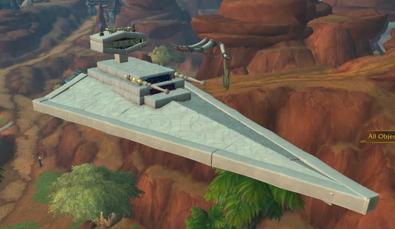 I can tell World of Warcraft’s player housing is going well by the amount of Star Wars stuff this one player keeps building