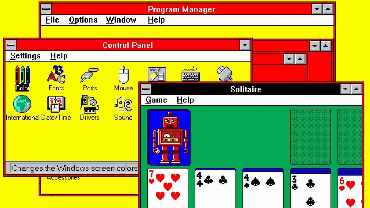 Windows 3.1 included a red and yellow ‘Hot Dog Stand’ color scheme so garish it was long assumed to be a joke, so I tracked down Microsoft’s original UI designer to get the true story