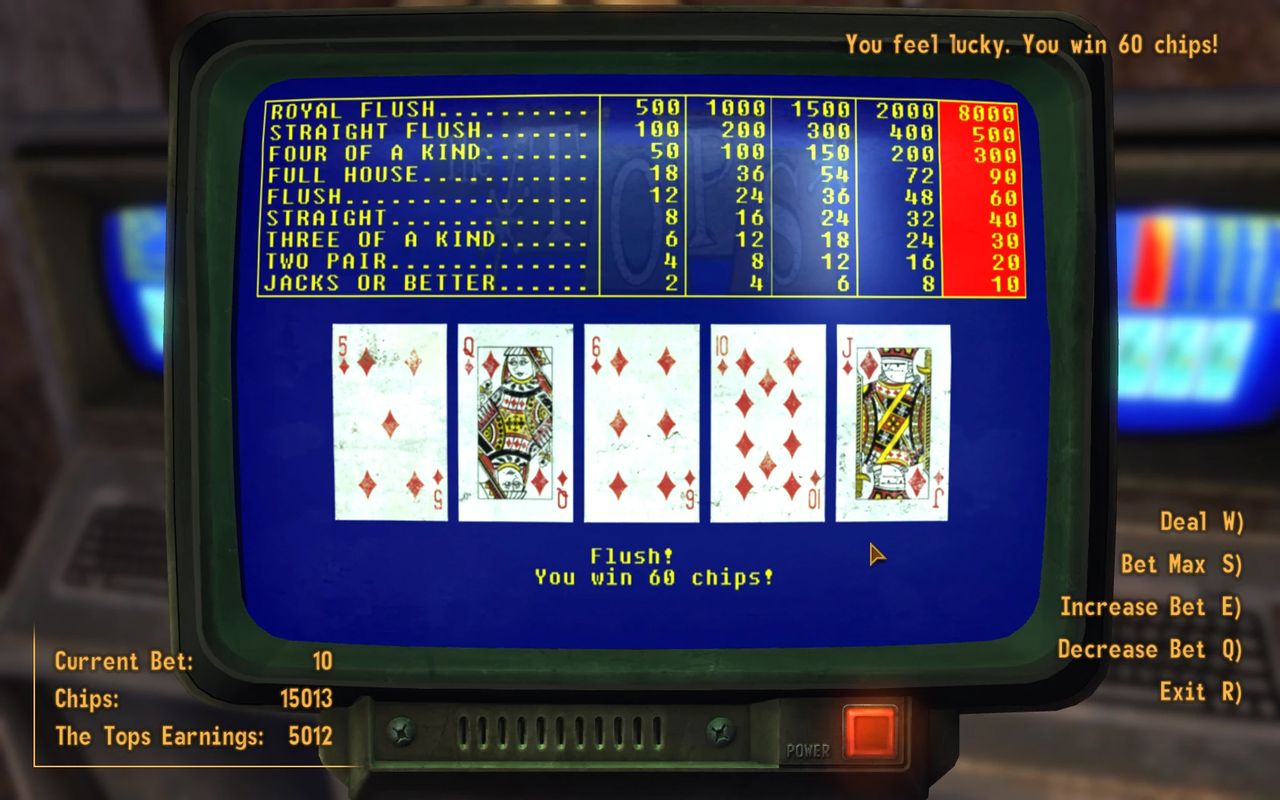 15 years later, a heroic modder has finally added video poker to Fallout: New Vegas