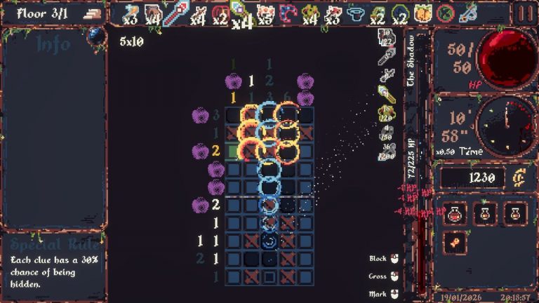 I can now say I’ve been killed by a nonogram thanks to this roguelike that turns Picross into a dungeon crawler