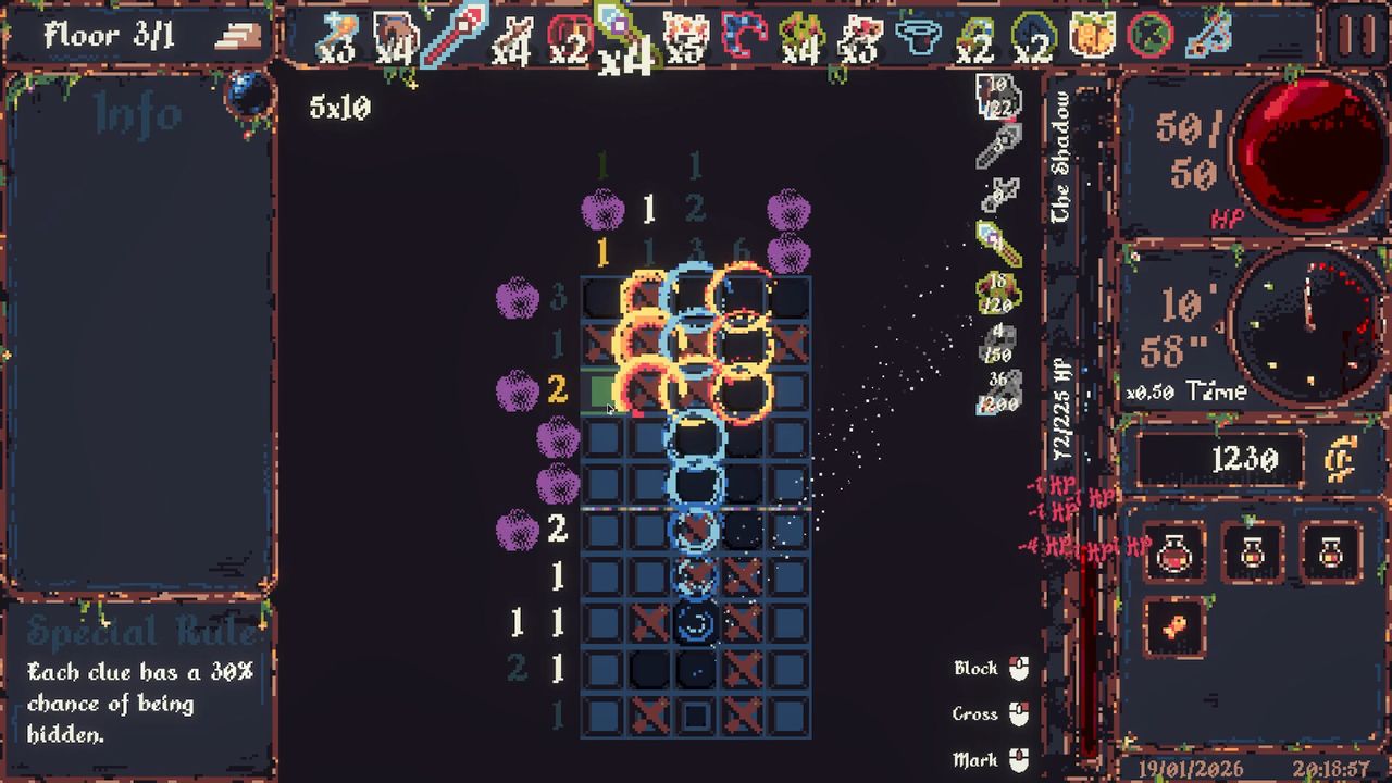 I can now say I’ve been killed by a nonogram thanks to this roguelike that turns Picross into a dungeon crawler