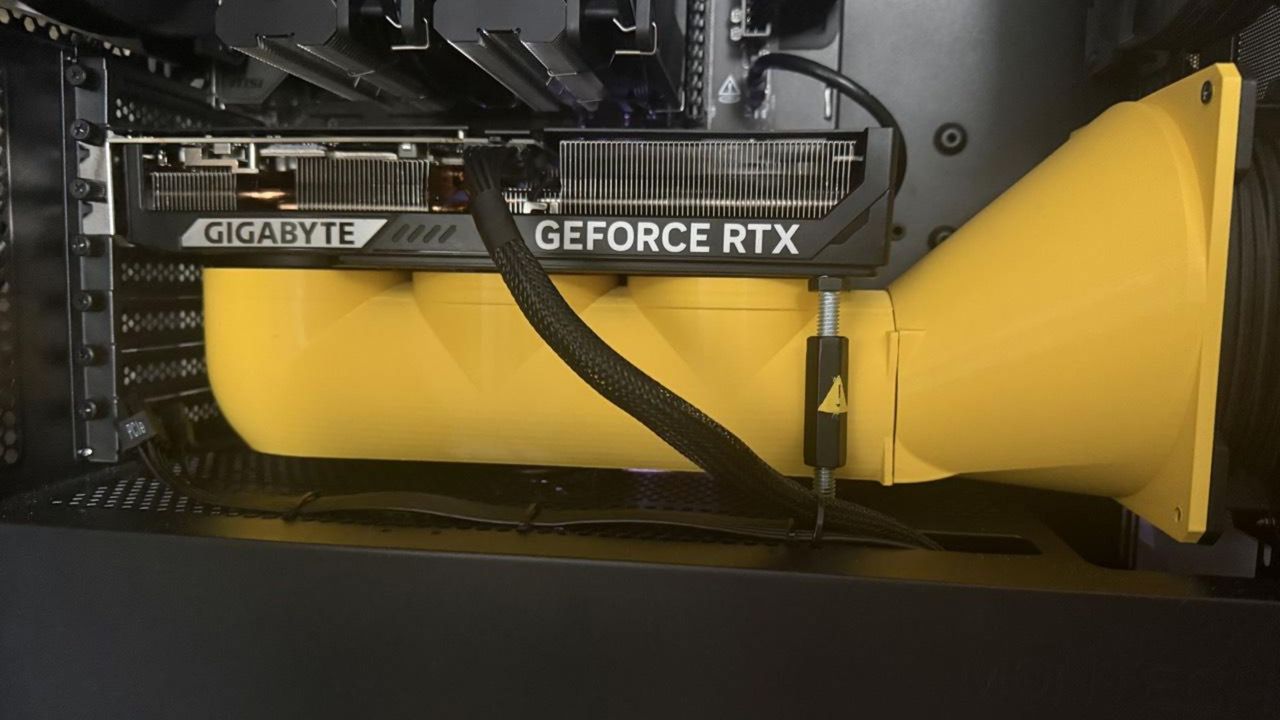 One Redditor has 3D-printed a big yellow air duct to attach to their GPU, and the results are middling: It ‘does nothing but it looks cool’