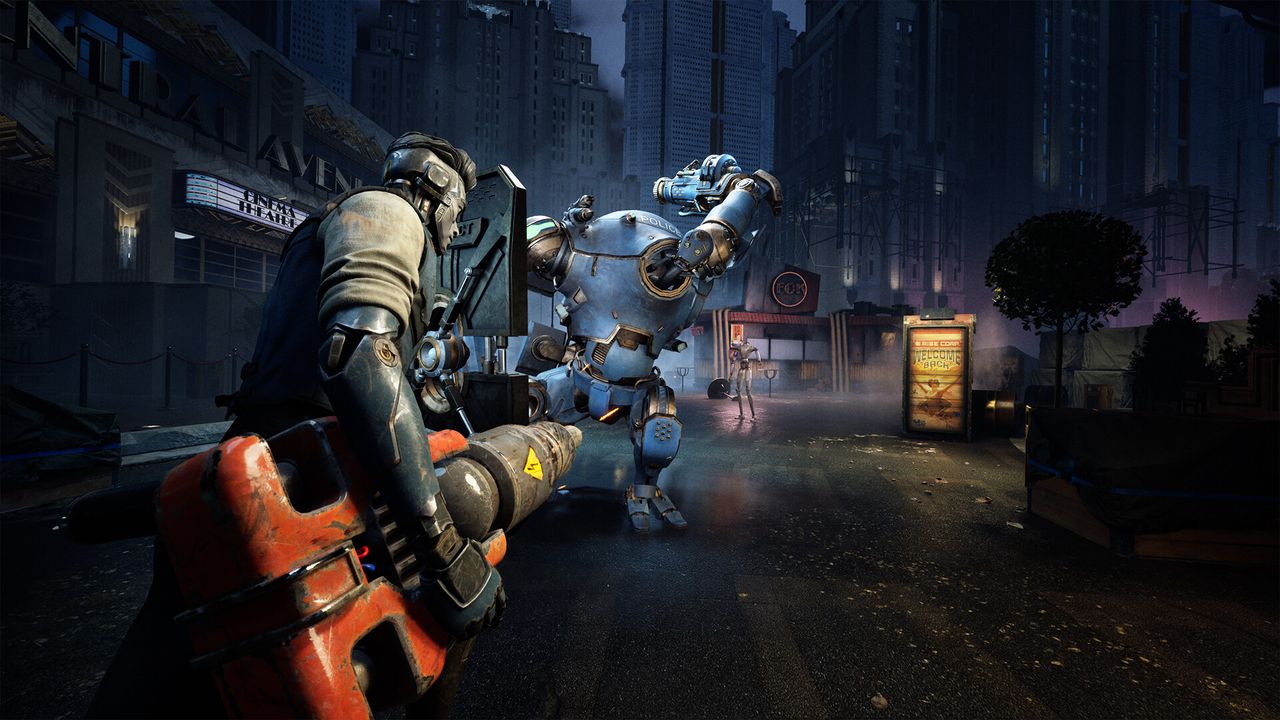 I’m unsure how much of a detective game Artificial Detective will be, but I enjoyed the bit in the trailer when your character attacks a robot with a massive drill