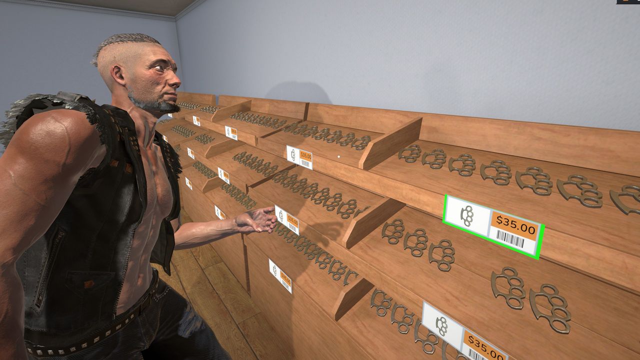 People love buying weapons so much in this gun store sim that I’m making bank even though I only sell brass knuckles